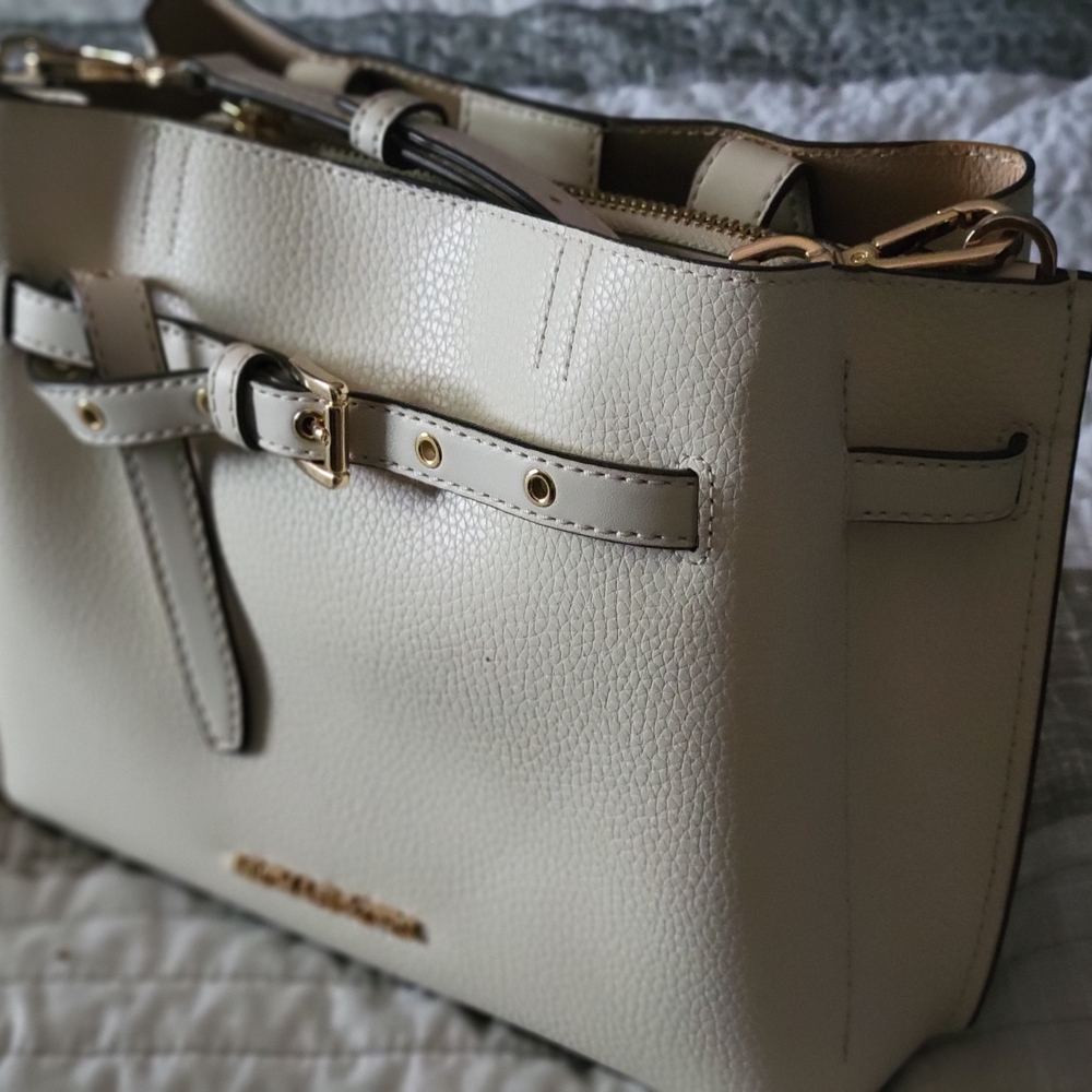 Michael Kors Cream Leather Tote Bag